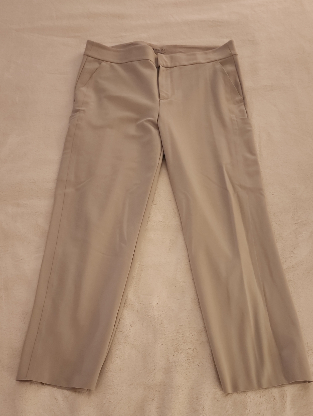 Athleta Beige Stellar Straight Crop Pant